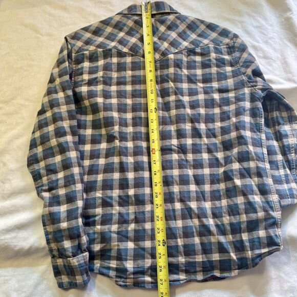 Howler Bros Heavy Flannel Shirt Plaid Stockman Metal Snaps Western Size S READ - Picture 10 of 12